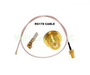 RG178 Cable Mini PCI U.FL / IPX to RP-SMA Antenna WiFi Pigtail Cable