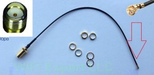 1.37 Cable Mini PCI U.FL / IPX to SMA Antenna WiFi Pigtail Cable